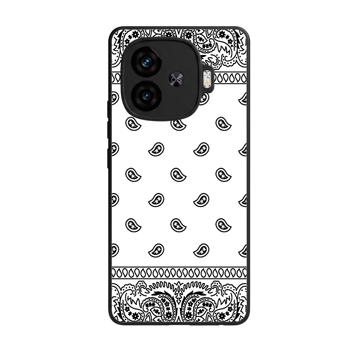Paisley White back phone cover | glass case for iqoo neo 10r 5g