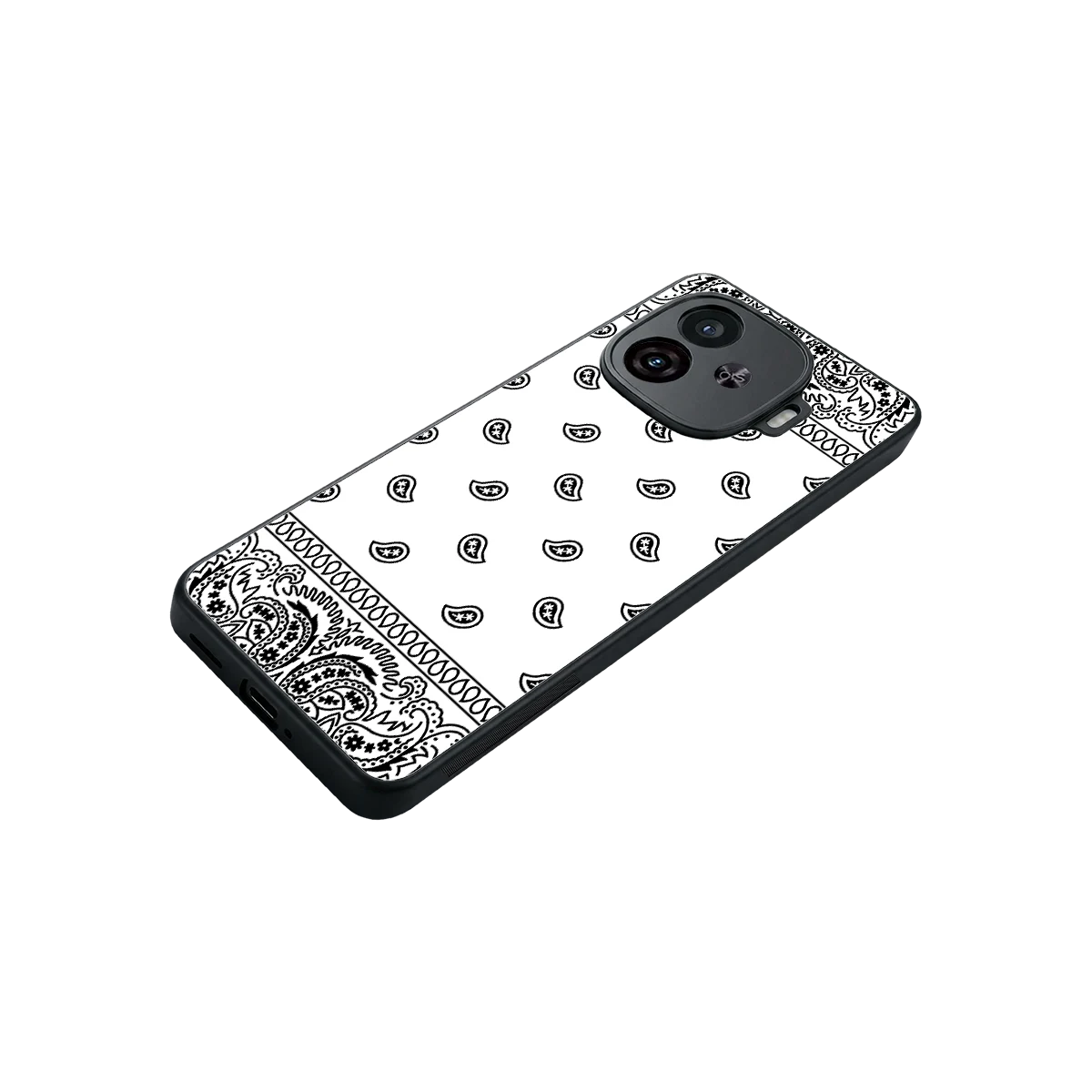Paisley White stylish phone case for iqoo neo 10r 5g | glossy glass and slim fit