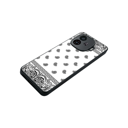 Paisley White stylish phone case for iqoo neo 10r 5g | glossy glass and slim fit