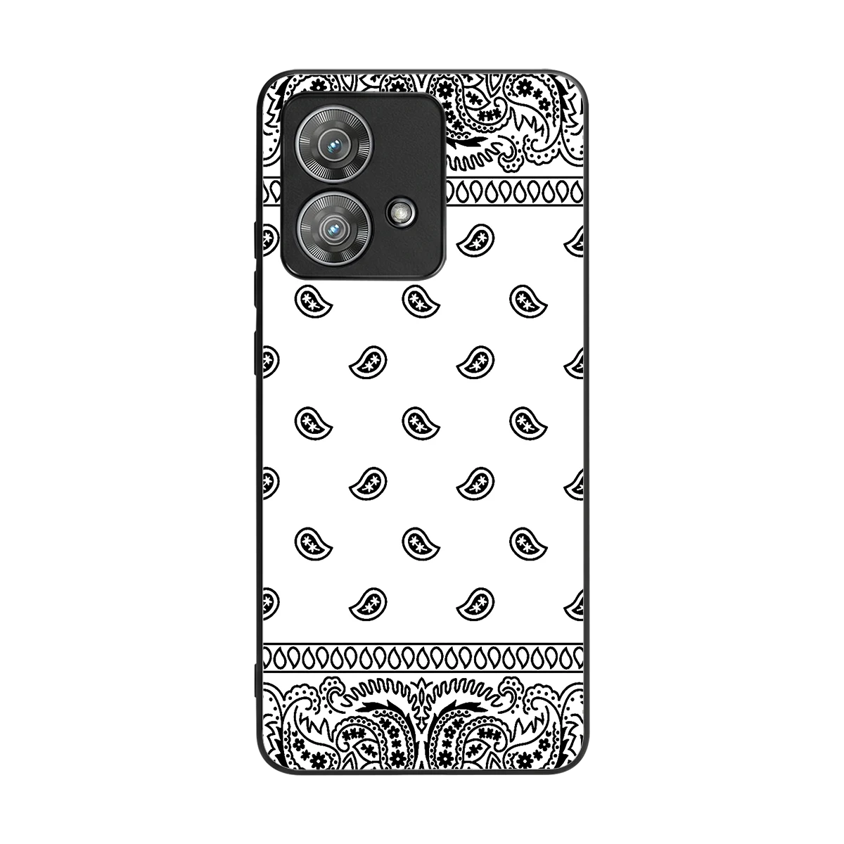 Paisley White back phone cover | glass case for motorola edge 40 neo 5g