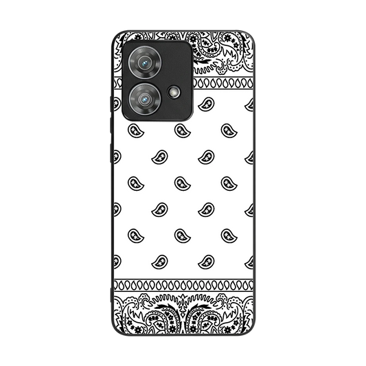 Paisley White back phone cover | glass case for motorola edge 40 neo 5g