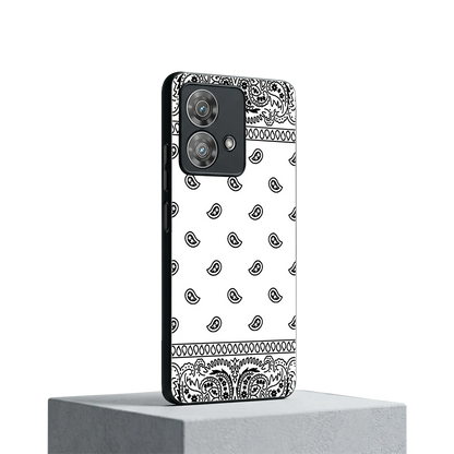 Paisley White motorola edge 40 neo 5g mobile cover | shockproof glass phone case
