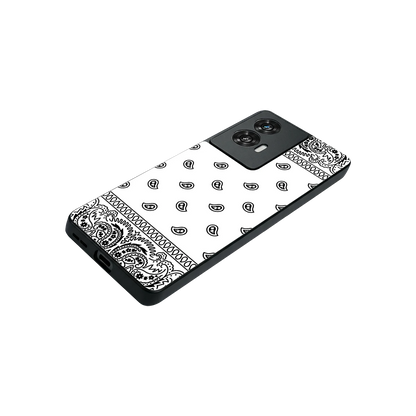 Paisley White stylish phone case for motorola edge 50 fusion | glossy glass and slim fit