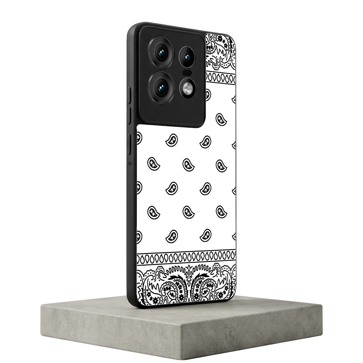 Paisley White motorola edge 50 pro mobile cover | shockproof glass phone case
