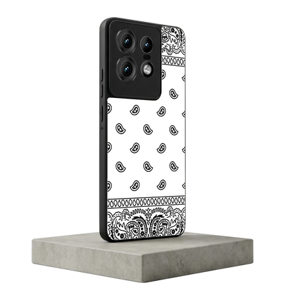 Paisley White motorola edge 50 pro mobile cover | shockproof glass phone case