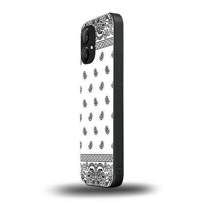 Paisley White nothing phone 1 mobile cover | shockproof glass phone case
