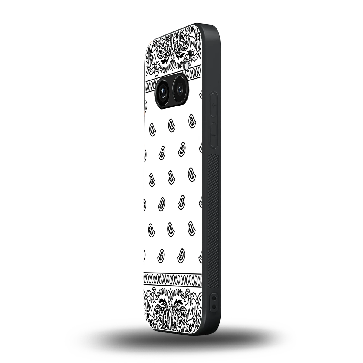 Paisley White nothing phone 2a plus mobile cover | shockproof glass phone case