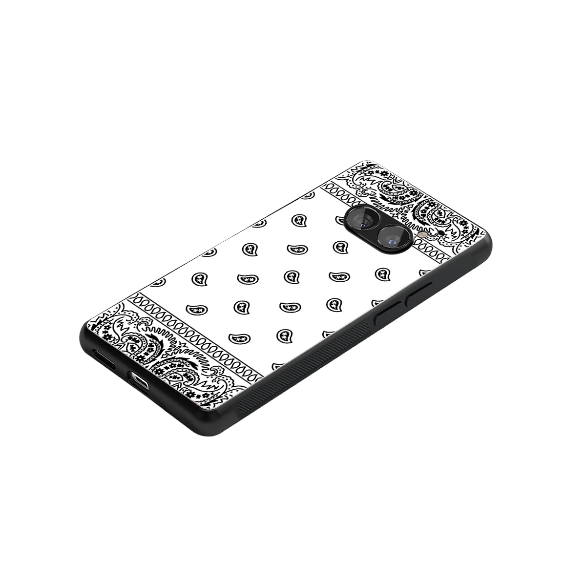 Paisley White stylish phone case for nothing phone 2a | glossy glass and slim fit