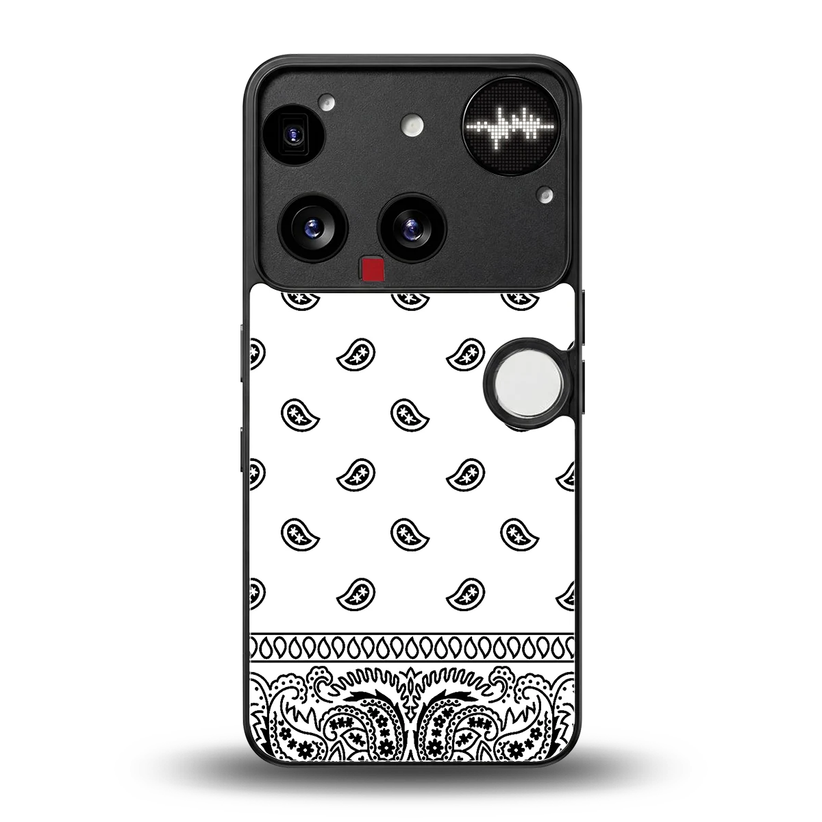 Paisley White back phone cover | glass case for nothing phone 3