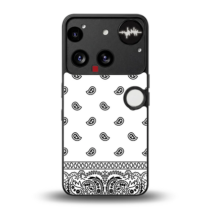 Paisley White back phone cover | glass case for nothing phone 3
