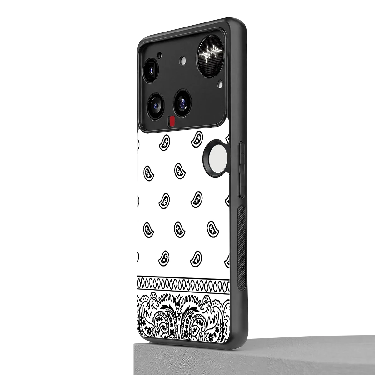 Paisley White nothing phone 3 mobile cover | shockproof glass phone case