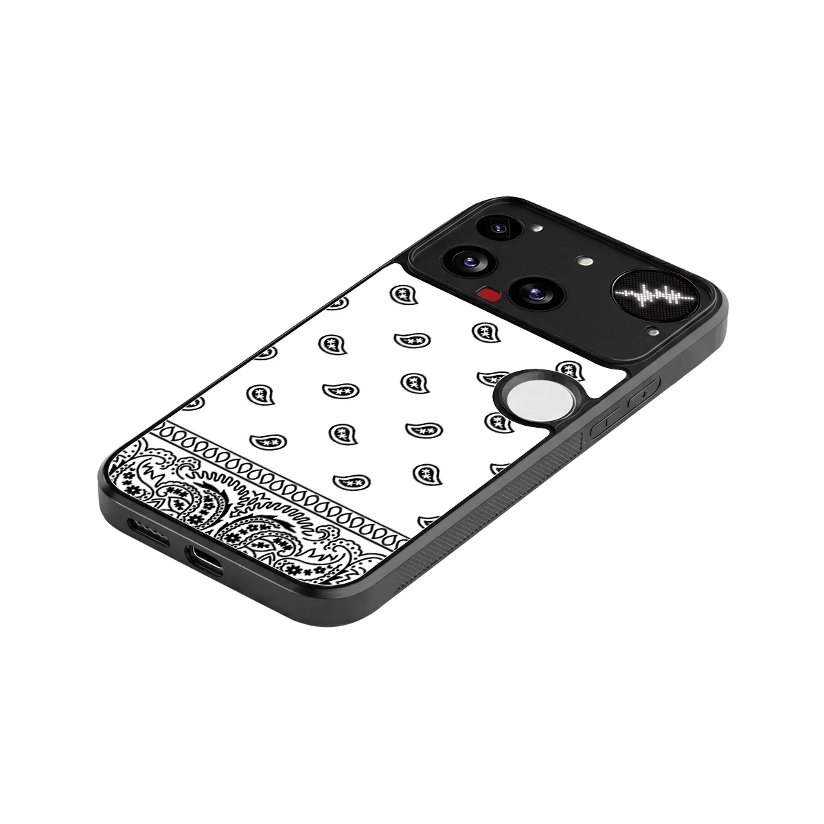 Paisley White stylish phone case for nothing phone 3 | glossy glass and slim fit