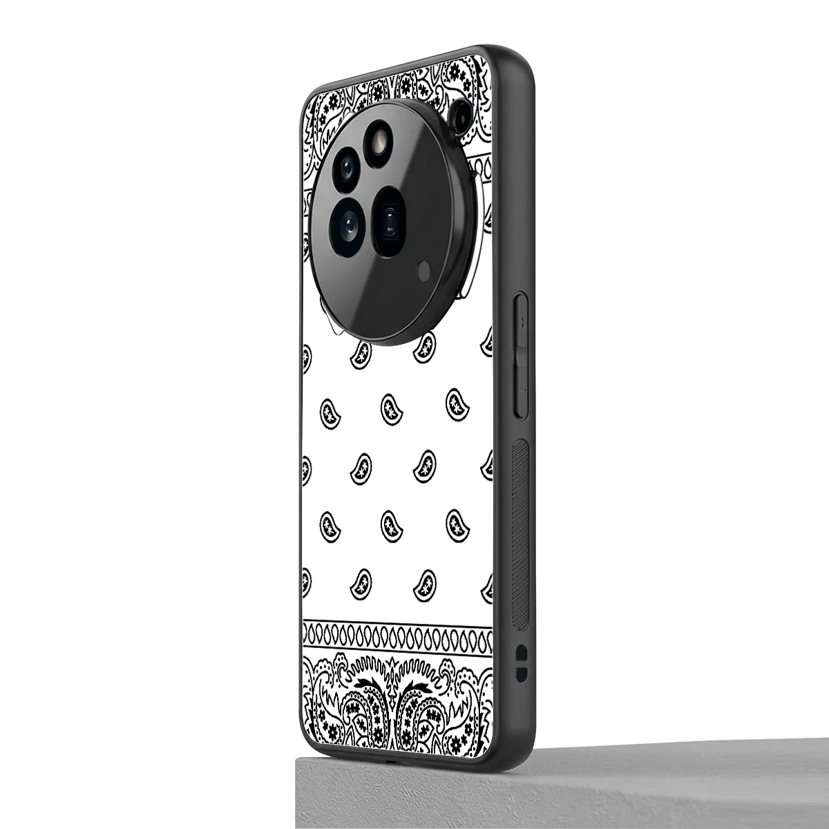 Paisley White nothing phone 3a pro mobile cover | shockproof glass phone case