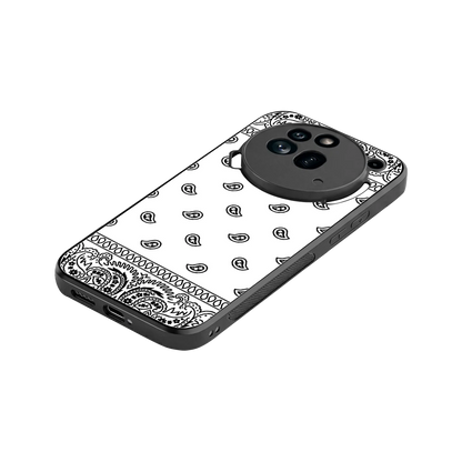 Paisley White stylish phone case for nothing phone 3a pro | glossy glass and slim fit