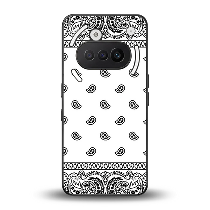 Paisley White back phone cover | glass case for nothing phone 3a