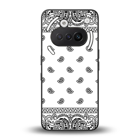 Paisley White back phone cover | glass case for nothing phone 3a