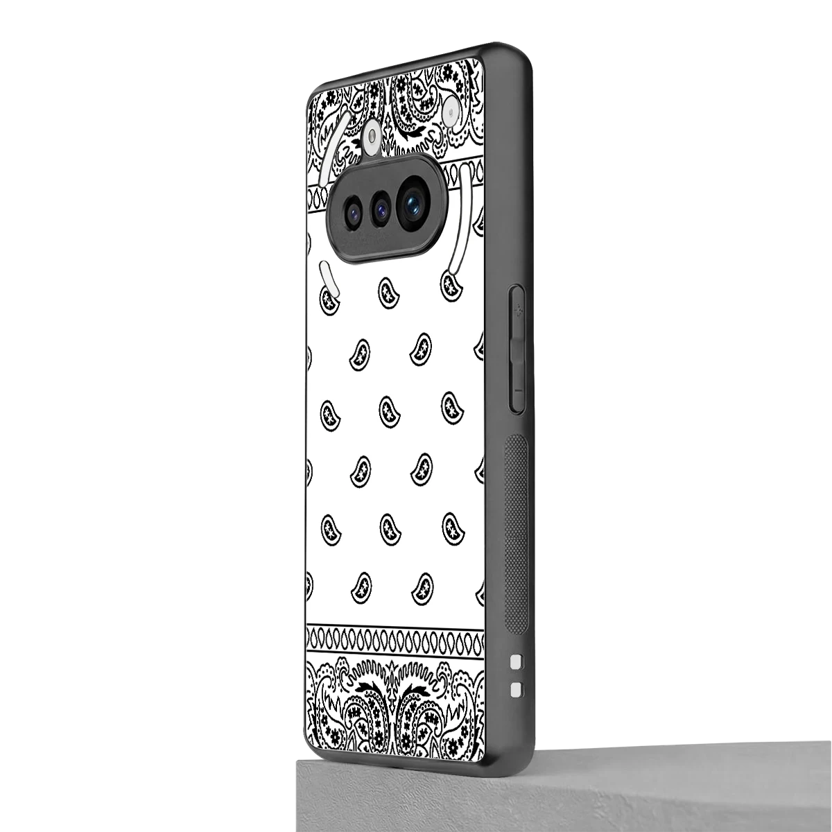 Paisley White nothing phone 3a mobile cover | shockproof glass phone case