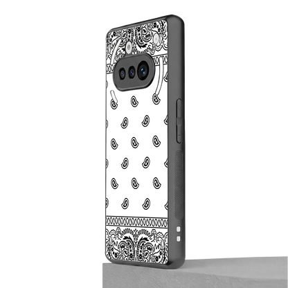 Paisley White nothing phone 3a mobile cover | shockproof glass phone case