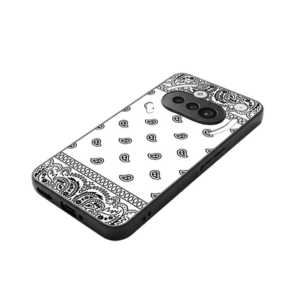 Paisley White stylish phone case for nothing phone 3a | glossy glass and slim fit