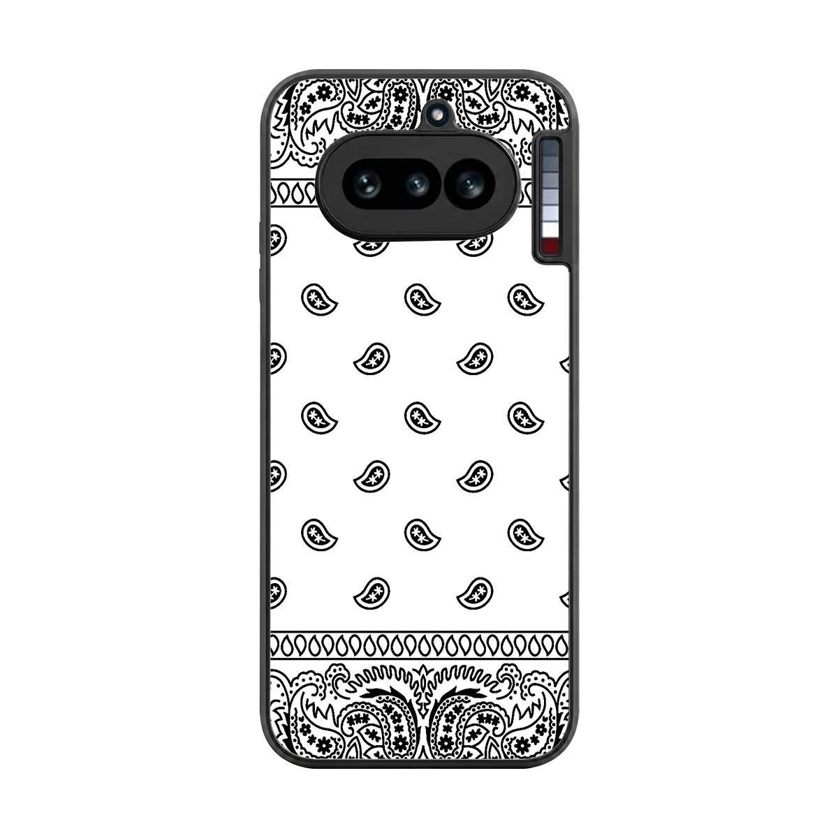 Paisley White back phone cover | glass case for nothing phone 4a