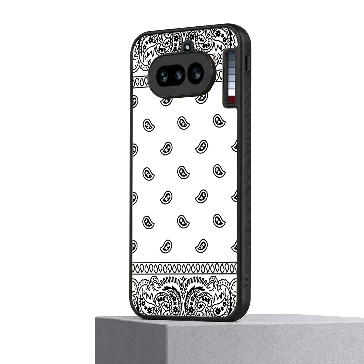 Paisley White nothing phone 4a mobile cover | shockproof glass phone case