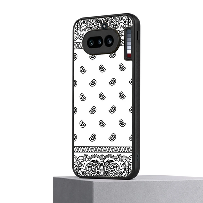 Paisley White nothing phone 4a mobile cover | shockproof glass phone case