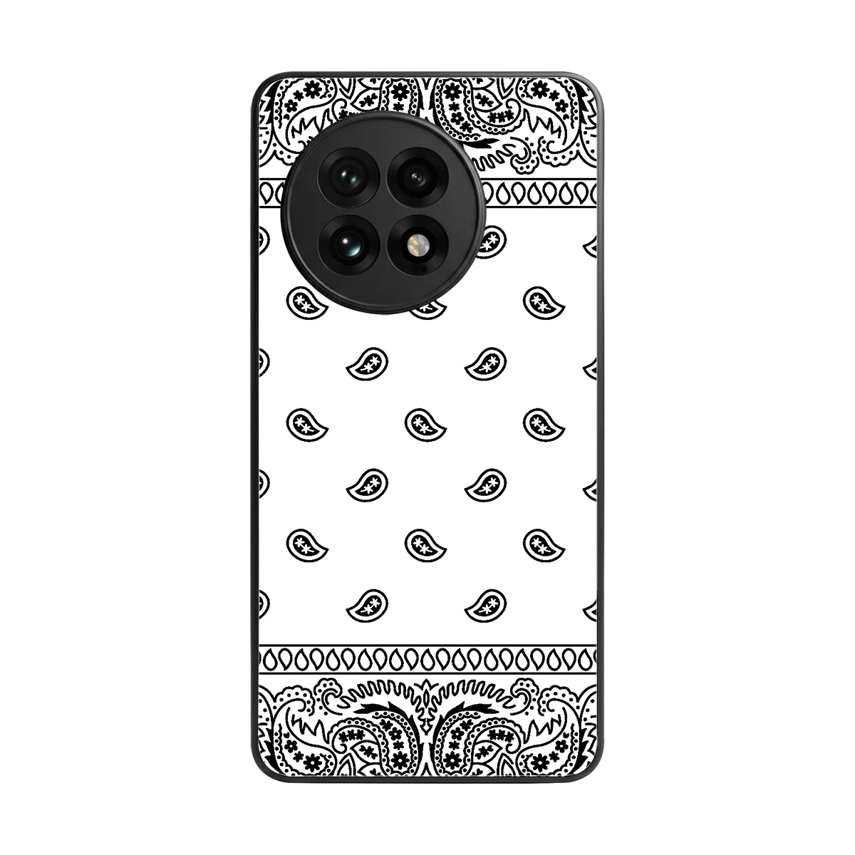 Paisley White back phone cover | glass case for oneplus 13r