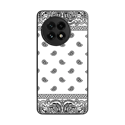 Paisley White back phone cover | glass case for oneplus 13r