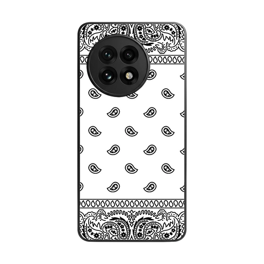 Paisley White back phone cover | glass case for oneplus 13r