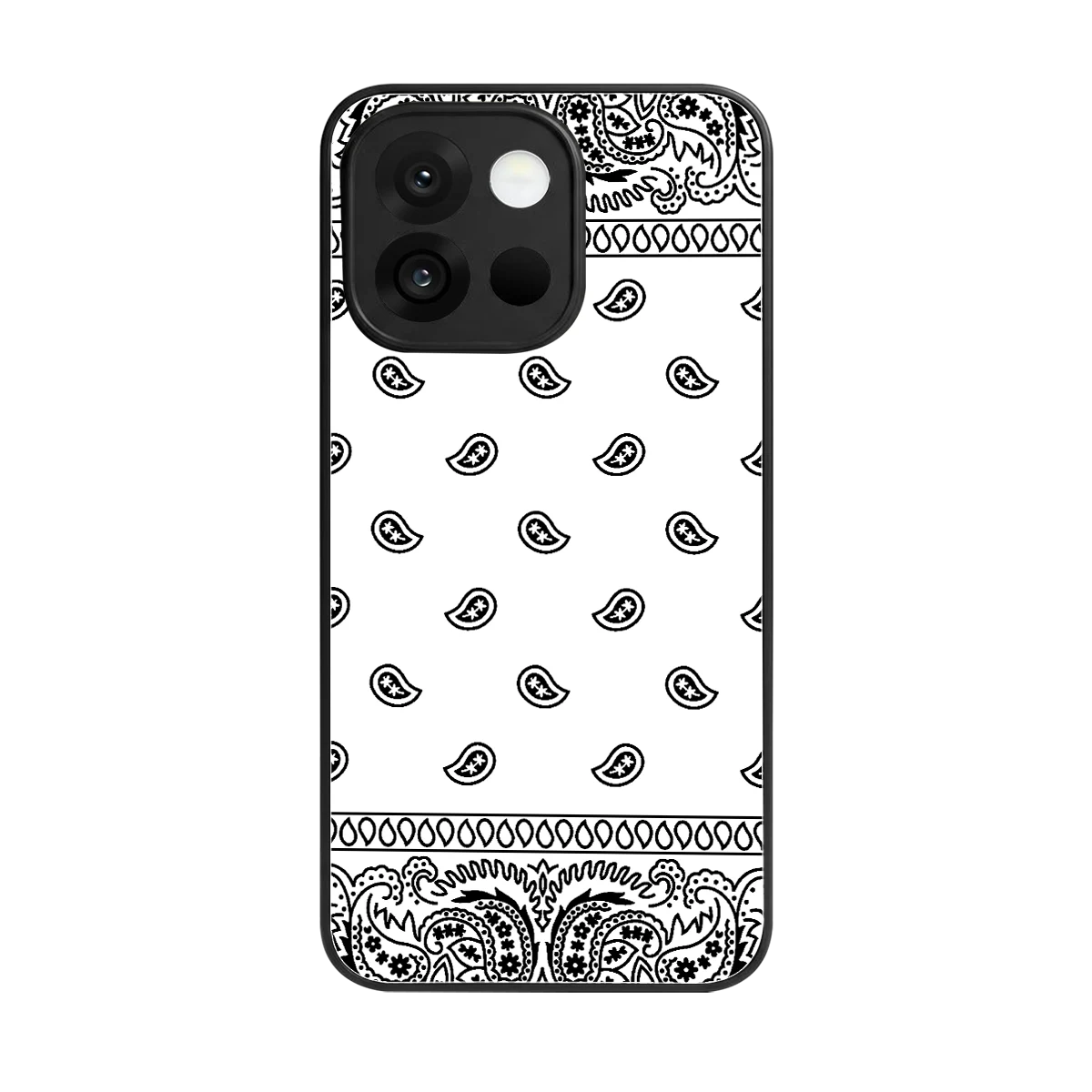 Paisley White back phone cover | glass case for oneplus 13s