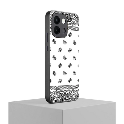 Paisley White oneplus 13s mobile cover | shockproof glass phone case