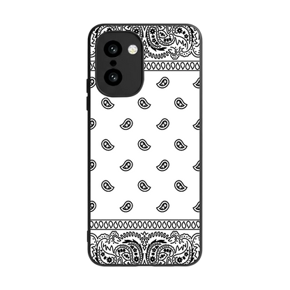 Paisley White back phone cover | glass case for oneplus 15r