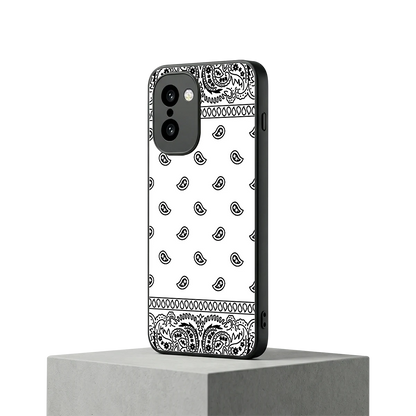 Paisley White oneplus 15r mobile cover | shockproof glass phone case