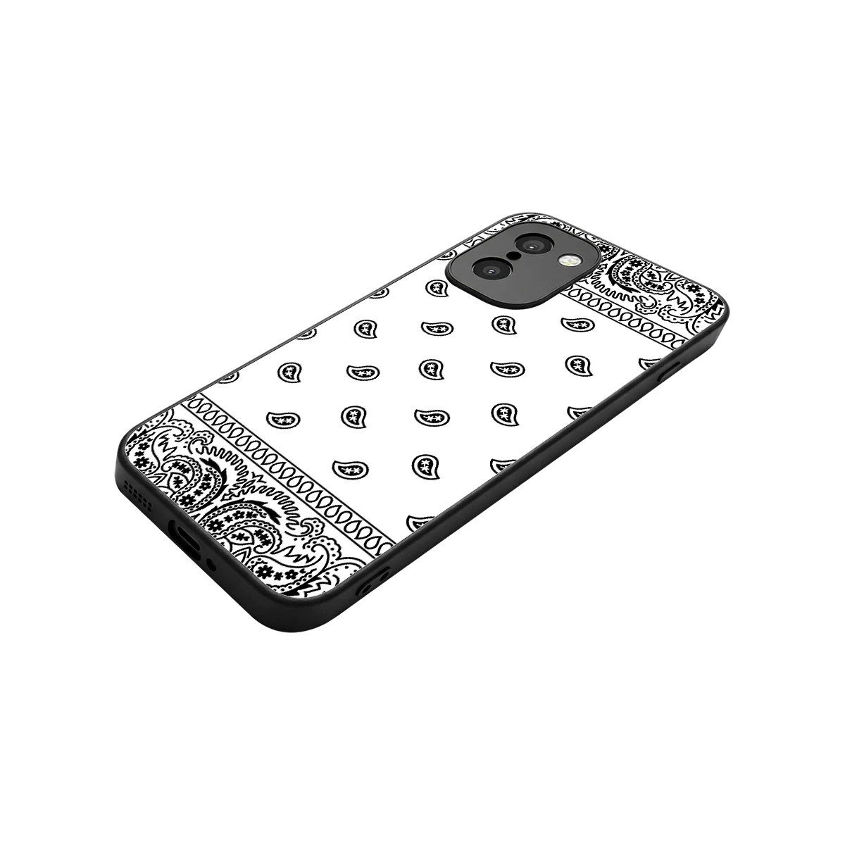Paisley White stylish phone case for oneplus 15r | glossy glass and slim fit
