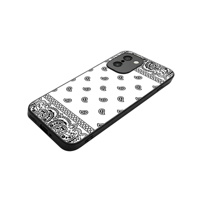Paisley White stylish phone case for oneplus 15r | glossy glass and slim fit