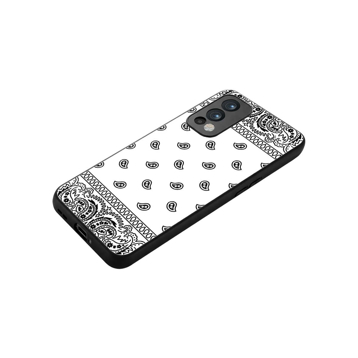 Paisley White stylish phone case for oneplus nord 2 | glossy glass and slim fit