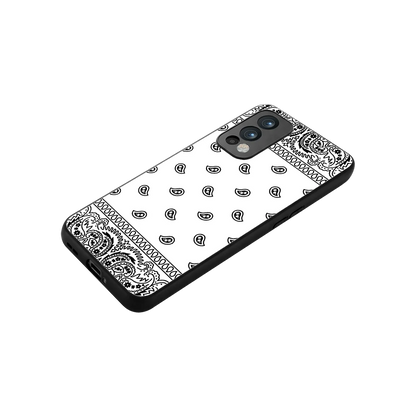 Paisley White stylish phone case for oneplus nord 2 | glossy glass and slim fit