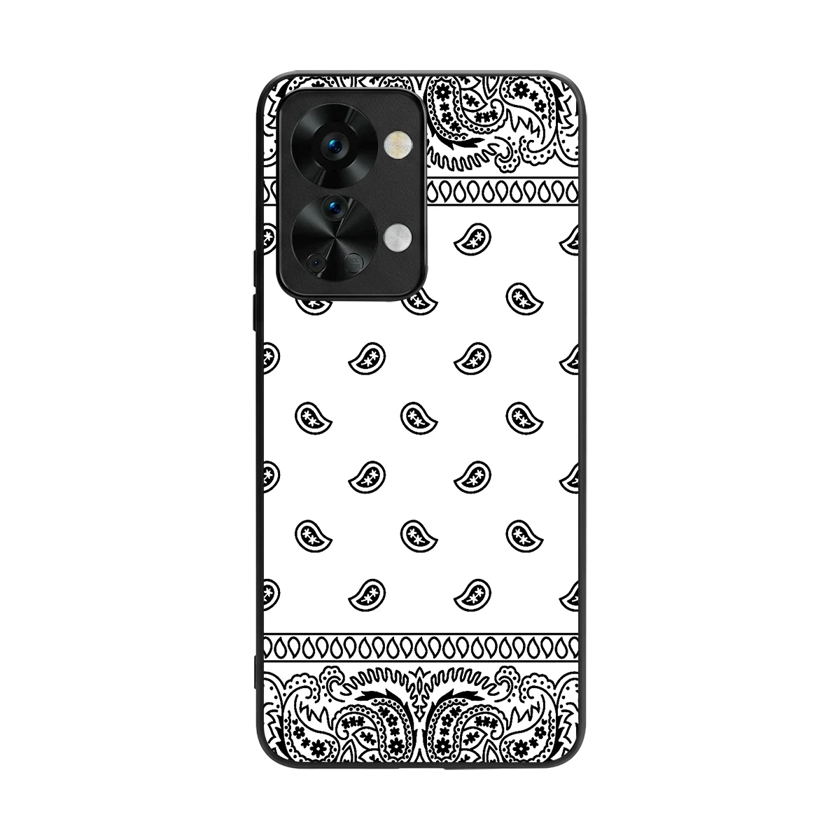 Paisley White back phone cover | glass case for oneplus nord 2t