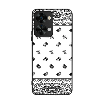 Paisley White back phone cover | glass case for oneplus nord 2t