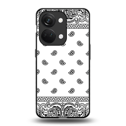 Paisley White back phone cover | glass case for oneplus nord 3