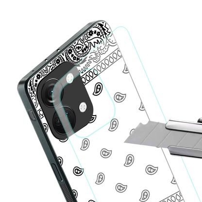 Paisley White stylish phone case for oneplus nord 3 | glossy glass and slim fit