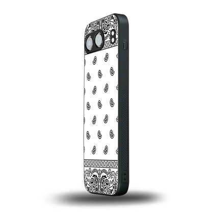 Paisley White oneplus nord 4 mobile cover | shockproof glass phone case