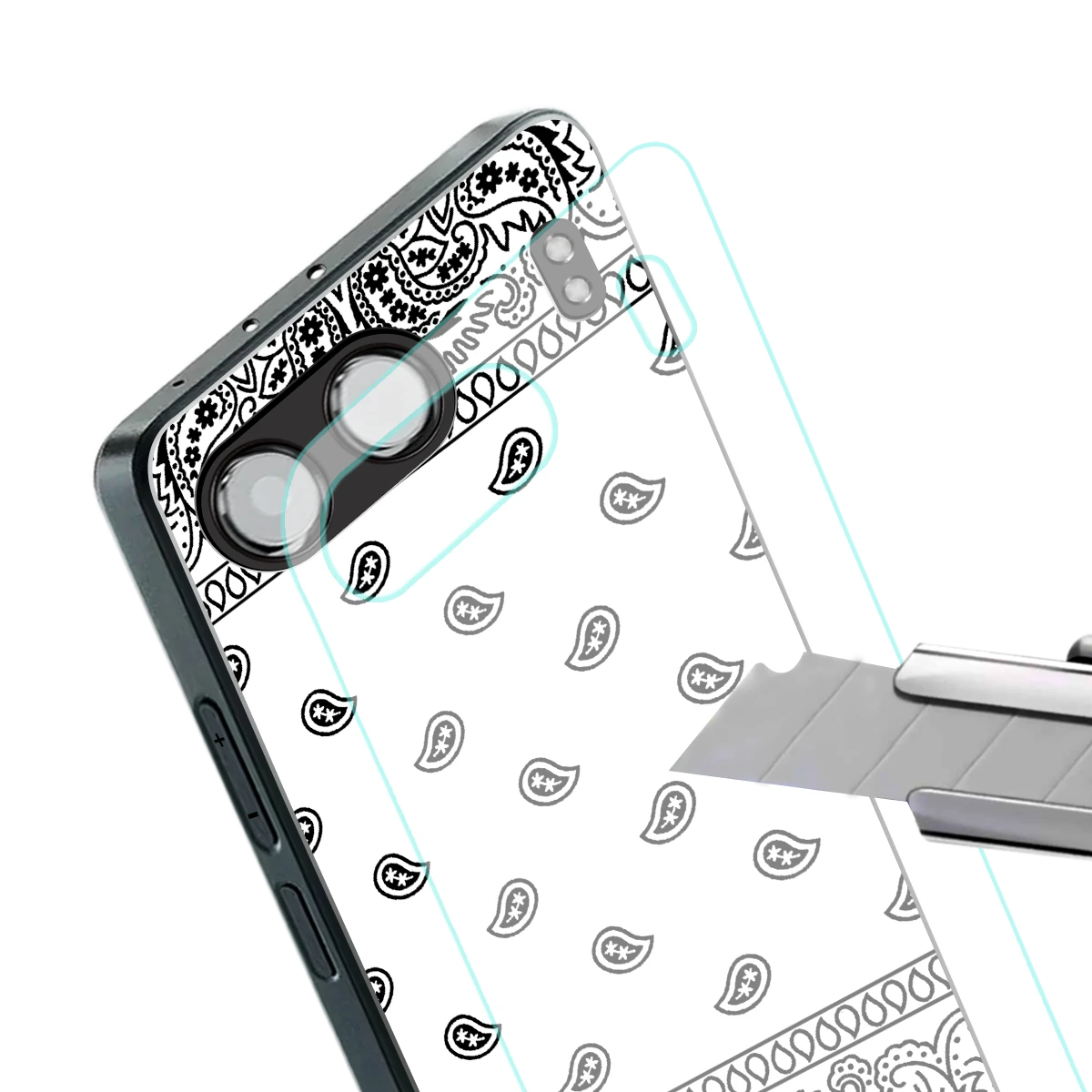 Paisley White stylish phone case for oneplus nord 4 | glossy glass and slim fit