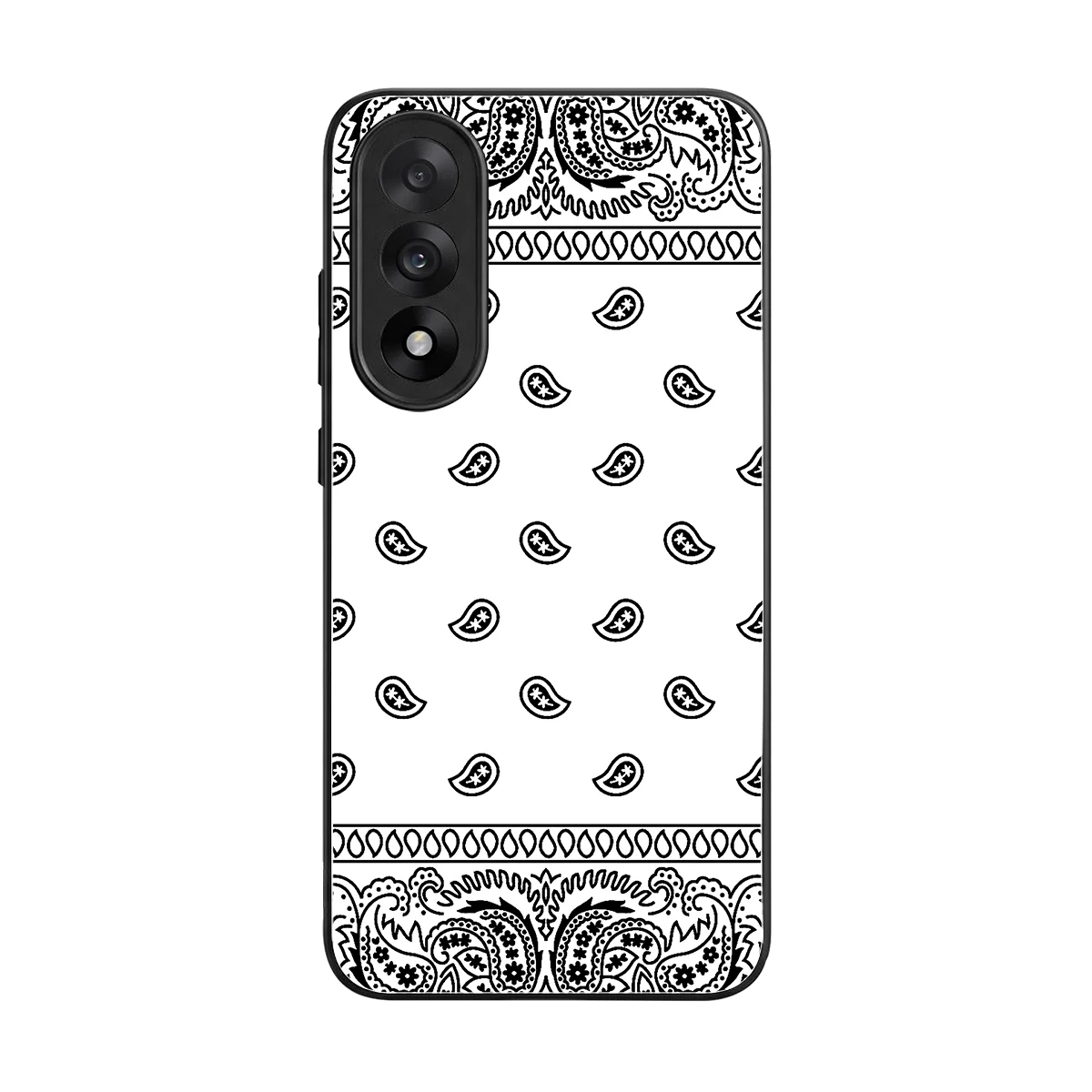 Paisley White back phone cover | glass case for oneplus nord 5