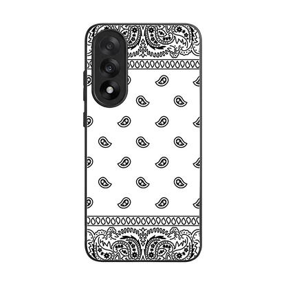 Paisley White back phone cover | glass case for oneplus nord 5