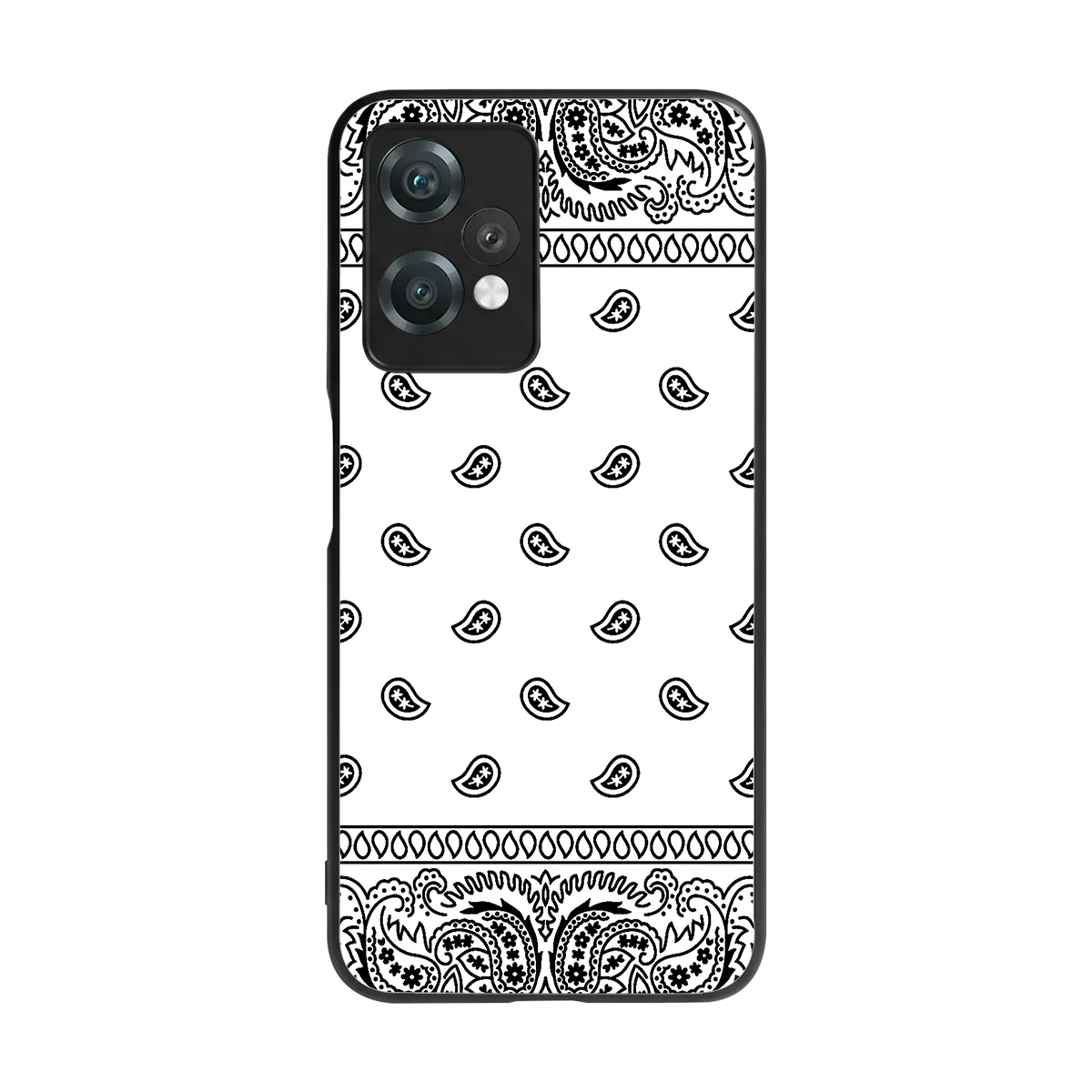 Paisley White back phone cover | glass case for oneplus nord ce 2 lite