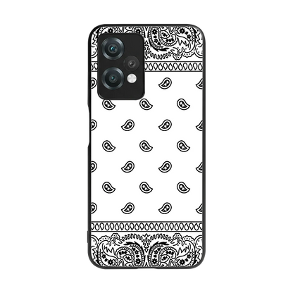 Paisley White back phone cover | glass case for oneplus nord ce 2 lite