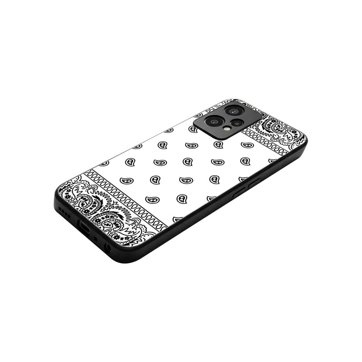 Paisley White stylish phone case for oneplus nord ce 2 lite | glossy glass and slim fit