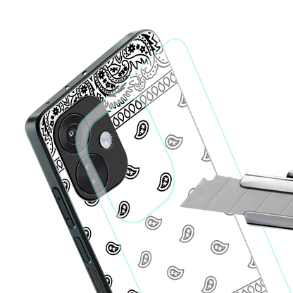 Paisley White stylish phone case for oneplus nord ce 3 | glossy glass and slim fit