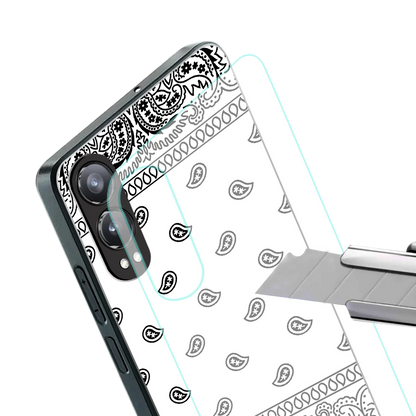 Paisley White stylish phone case for oneplus nord ce 4 lite | glossy glass and slim fit